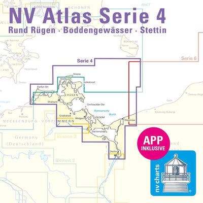 NV Atlas Serie 4 Rund Rügen - Boddengewässer - Stettin