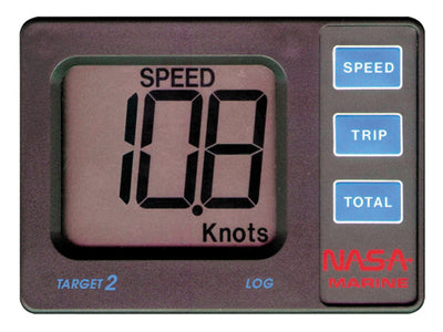 Nasa Target Log en Snelheidsmeter met transducer