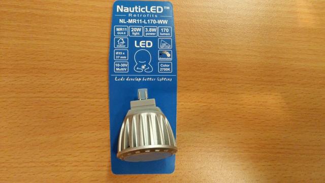 NauticLED MR11 L170 lichthoek breed 120 graden, 2700K