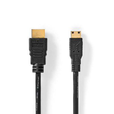 Nedis HDMI naar HDMI mini kabel met ethernet, kabel lengte 2 meter