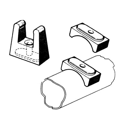 Optiparts Klembeugel 16 mm met 1 bevestigingspunt