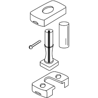 Optiparts Scharnier met Touwkern afneembaar