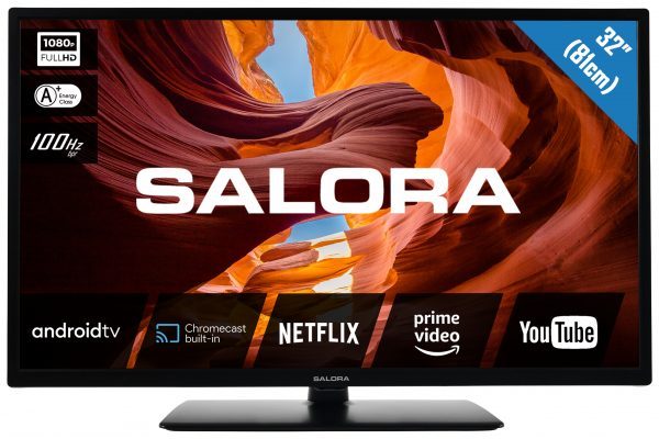 Salora 32FA330 televisie met Google Android smart TV, Chromecast ingebouwd