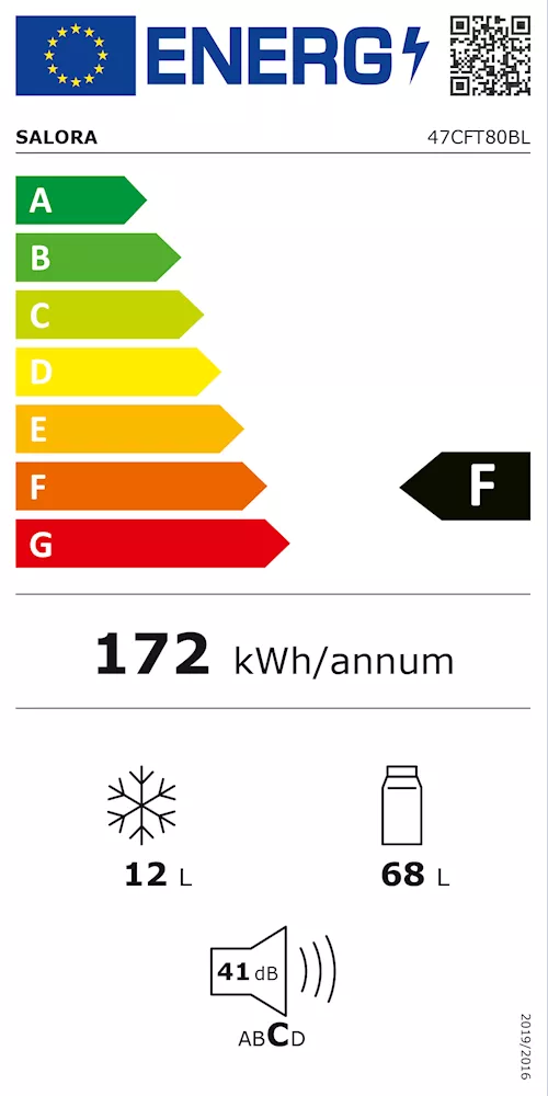 Salora 47CFT80WH tafelmodel koelvries combinatie