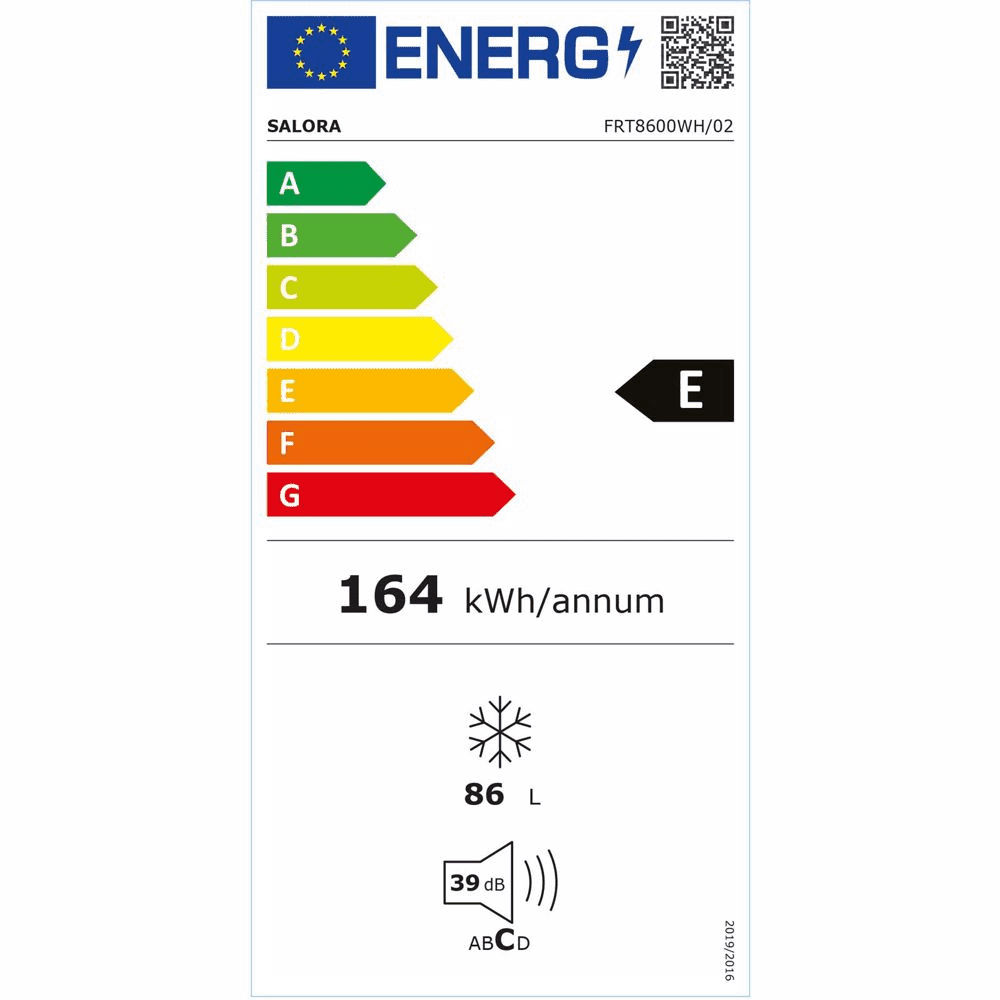 Salora FRT8600WH vriezer tafelmodel, 55 cm breed