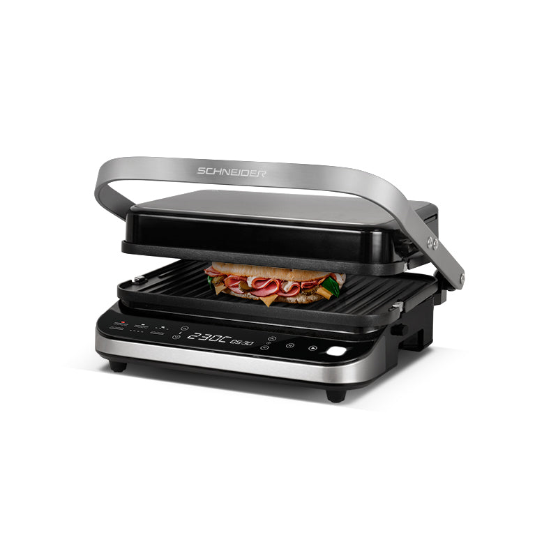 Schneider SCGR2000X vlees Grill, Plancha en Wafel, 3 in 1 plaat