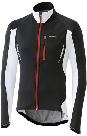 Shimano PERFORMANCE JACKET fiets windjack zwart met wit en rood heren