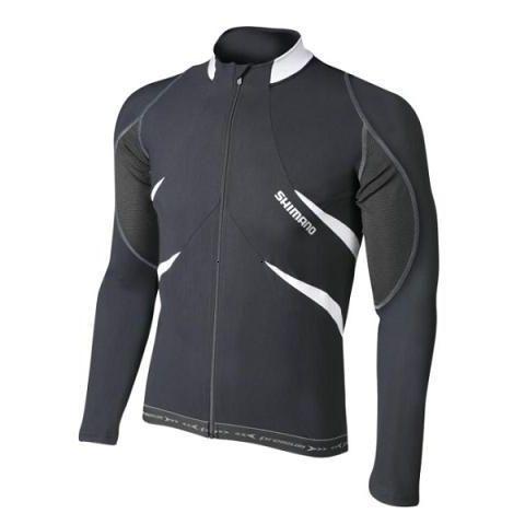 Shimano Shimano premium fietsshirt lange mouwen zwart met wit heren