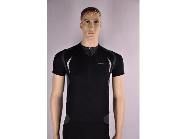 Shimano Shirt km fietsshirt korte mouwen zwart met wit heren