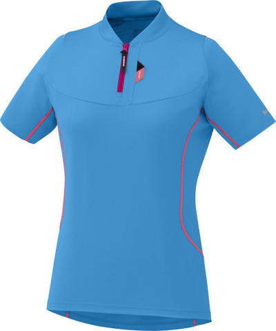 Shimano Woman Touring fietsshirt korte mouwen blauw dames