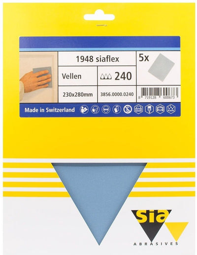 Sia Siaflex schuurpapier handvellen P240 - 230 x 180 mm (5 vellen)