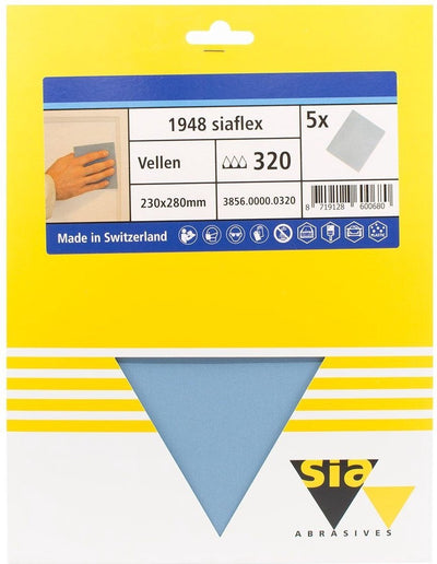 Sia Siaflex schuurpapier handvellen P320 - 230 x 180 mm (5 vellen)