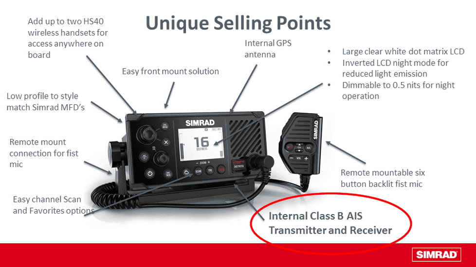 Simrad RS40-B marifoon me AIS-transponder