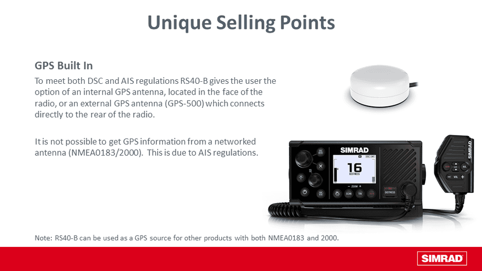 Simrad RS40-B marifoon me AIS-transponder