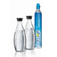 Sodastream Crystal Black +2 Bottle Value met 2 glazen karaffen en CO2 cilinder