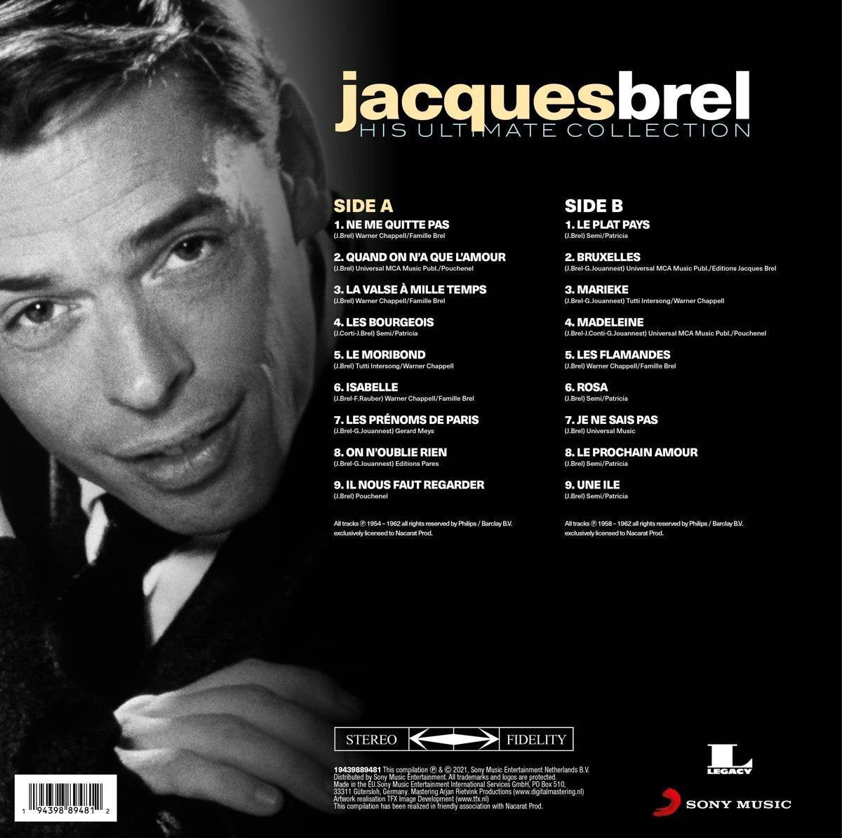 Sony Music Jacques Brel His Ultimate Collection