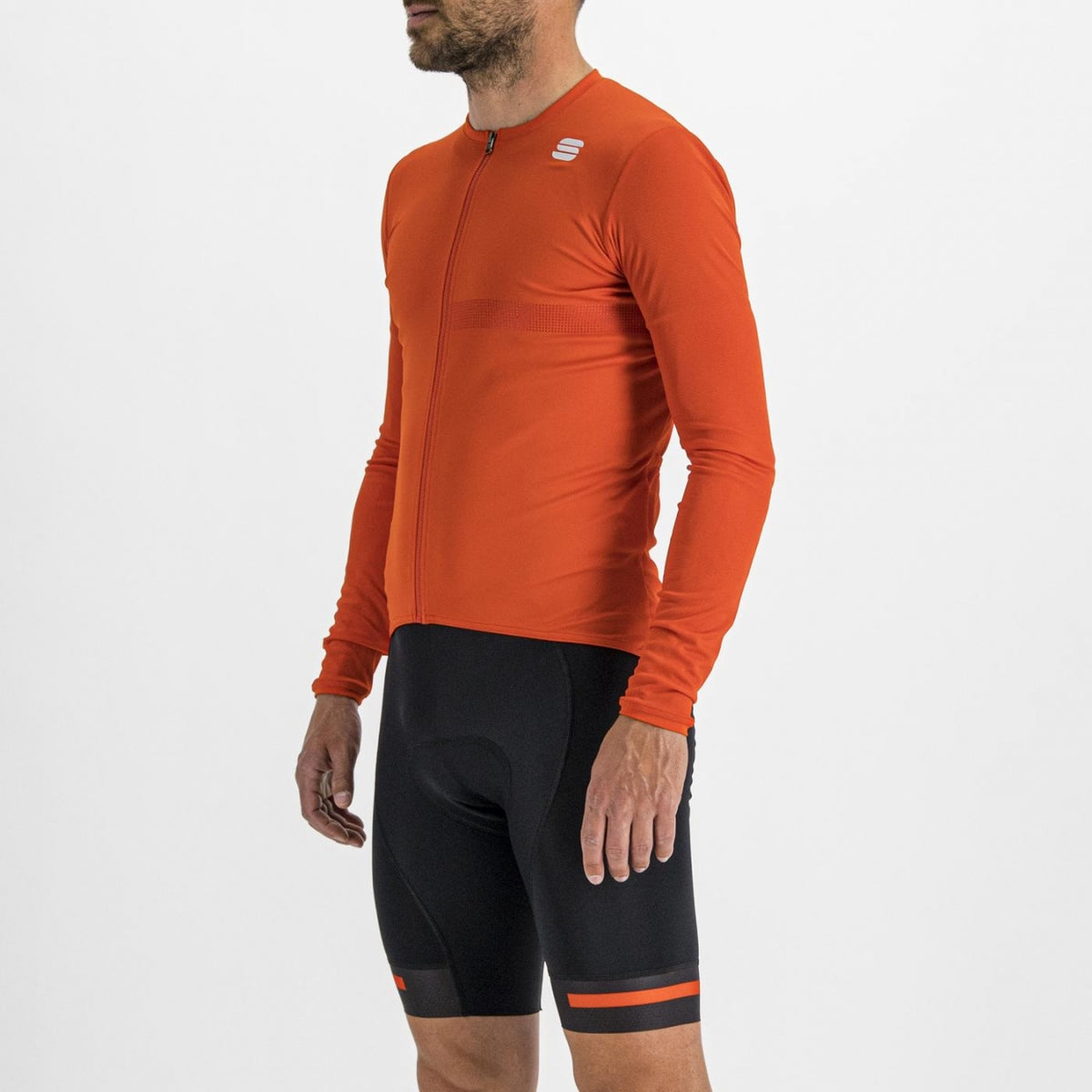 Sportful Matchy fietsshirt lange mouwen rood heren