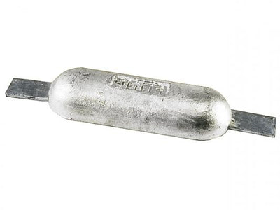 Talamex Aluminium Anode 1,0 kg half-ei met strip, 200x70x25 mm