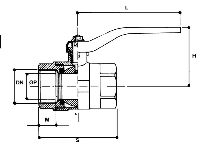 Talamex Kogelkraan 3/8" bi/bi messing