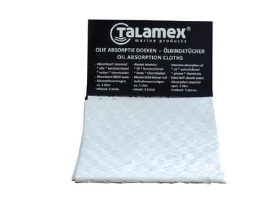 Talamex Olie slurpdoeken olie-absorbeer doeken 46x46 cm 3 stuks, 1 liter vochtopname