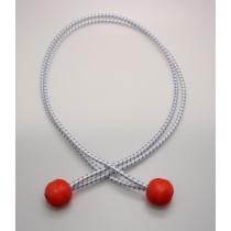 U-Rope Zeilbinder 60cm met bal zakje met 4 stuks, rode ballen