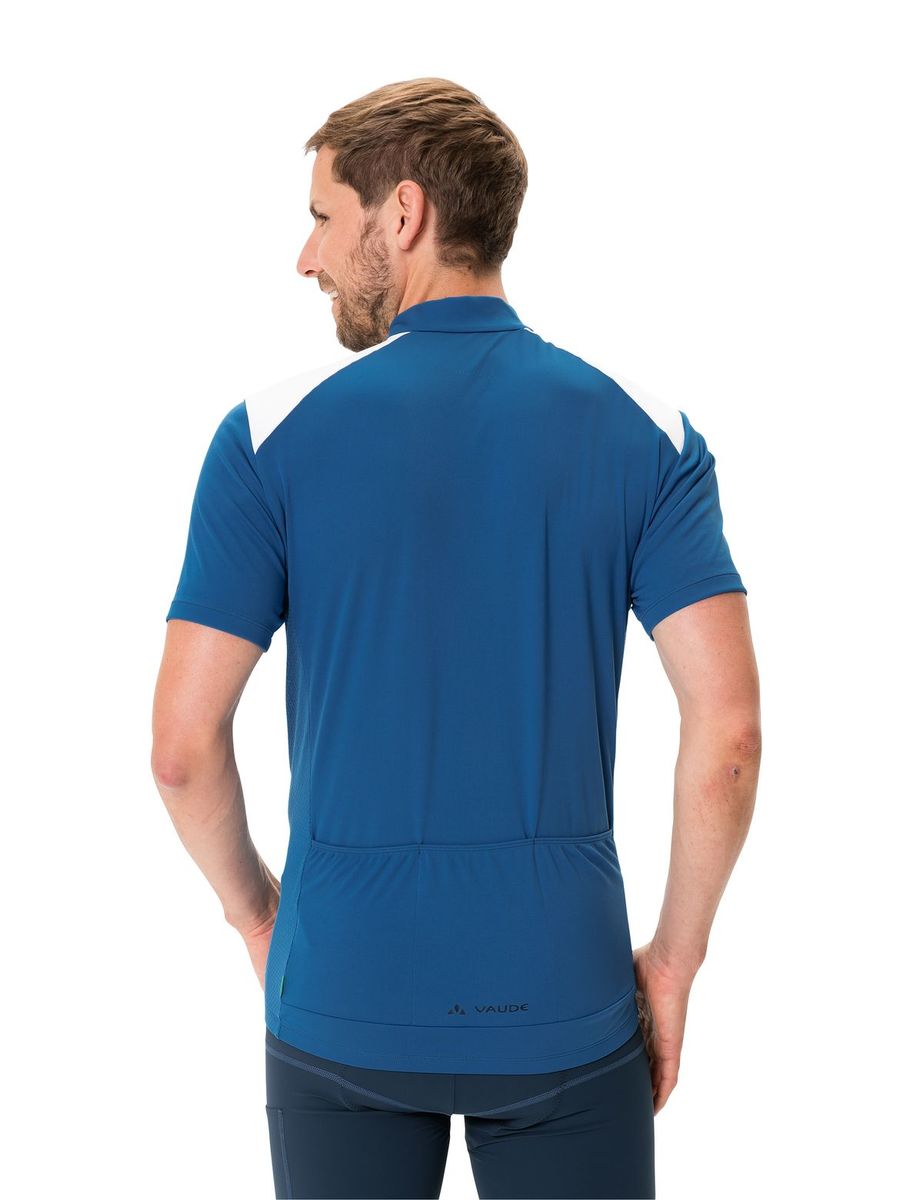 Vaude Matera fietsshirt korte mouwen blauw heren