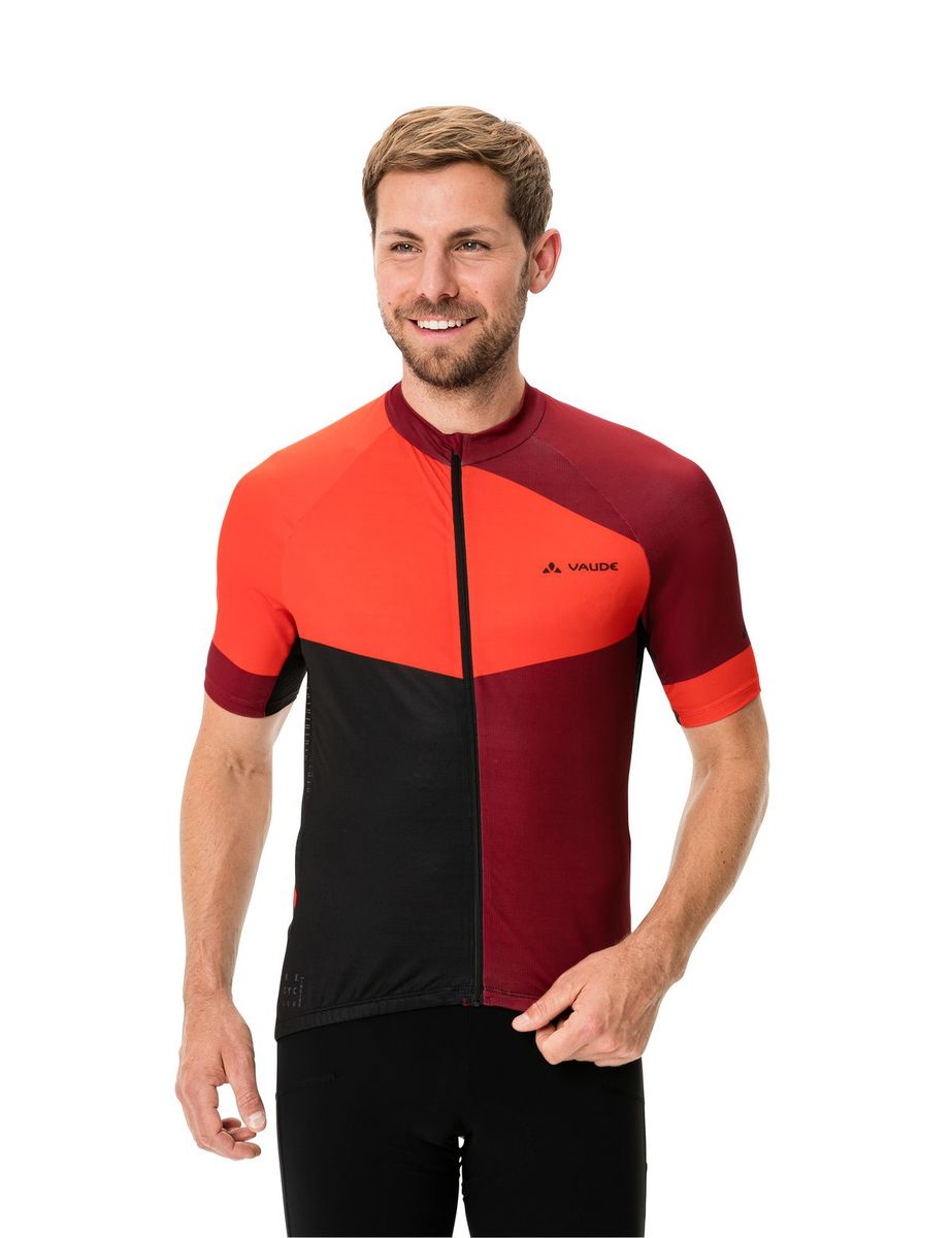 Vaude Posta FZ Tricot fietsshirt korte mouwen rood heren