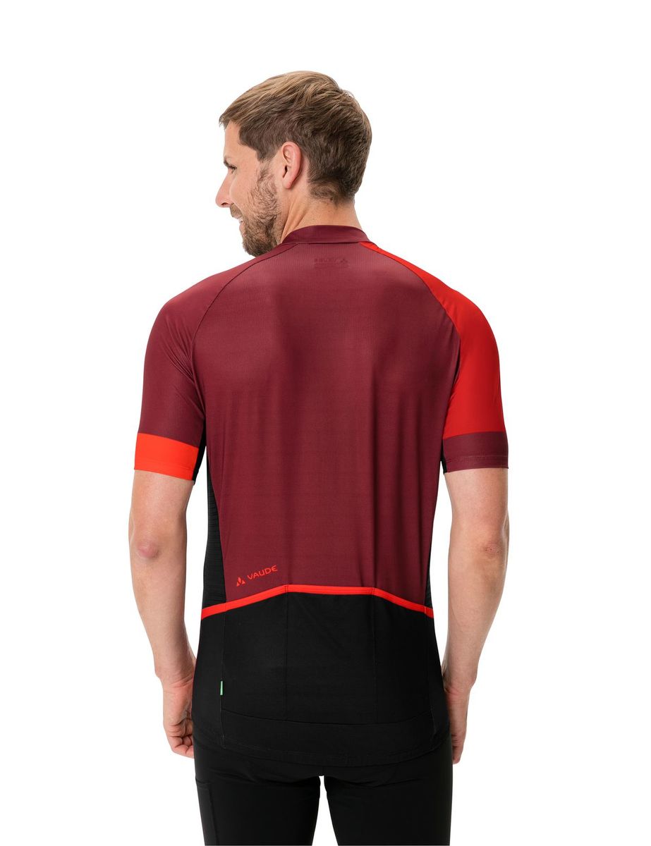 Vaude Posta FZ Tricot fietsshirt korte mouwen rood heren