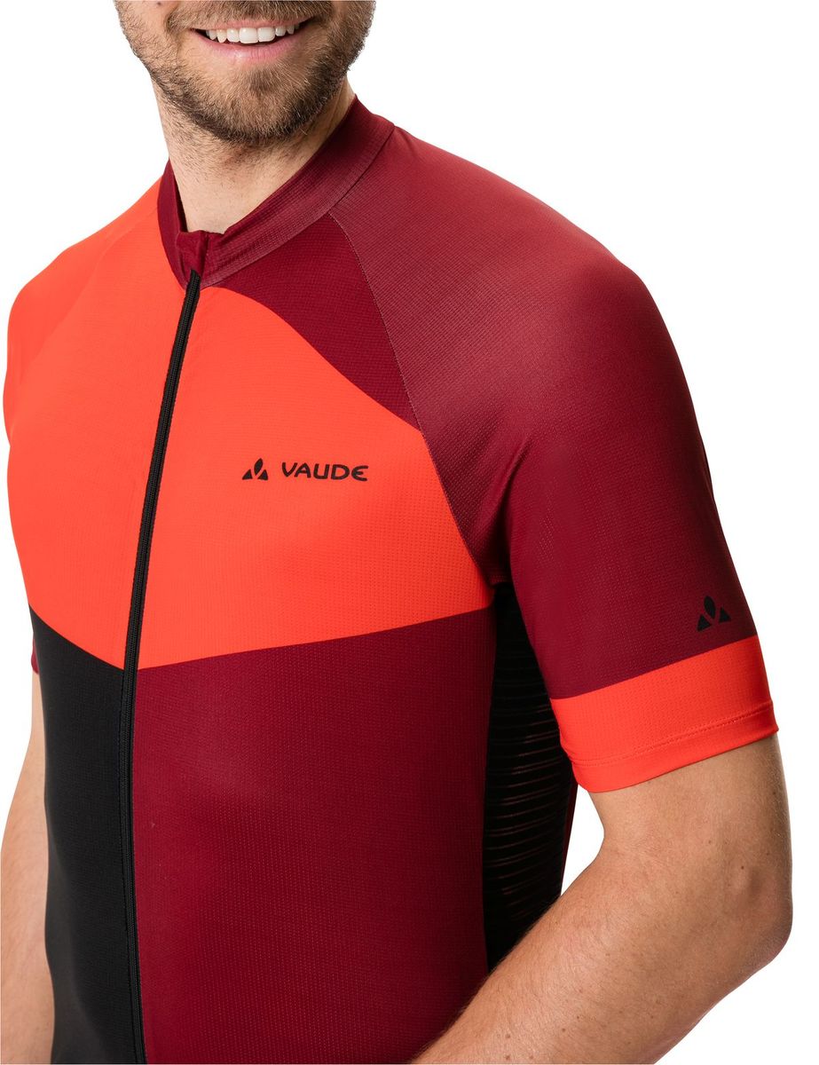 Vaude Posta FZ Tricot fietsshirt korte mouwen rood heren