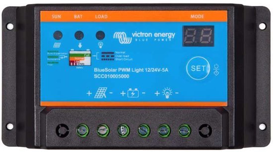 Victron BlueSolar PWM-Light 12/24V-5A laadregelaar