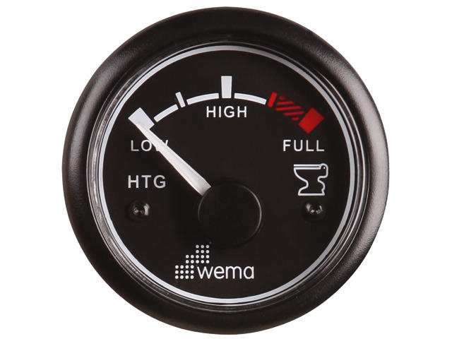 Wema Tankmeter Vuilwater Instrument, Zwarte Wijzerplaat