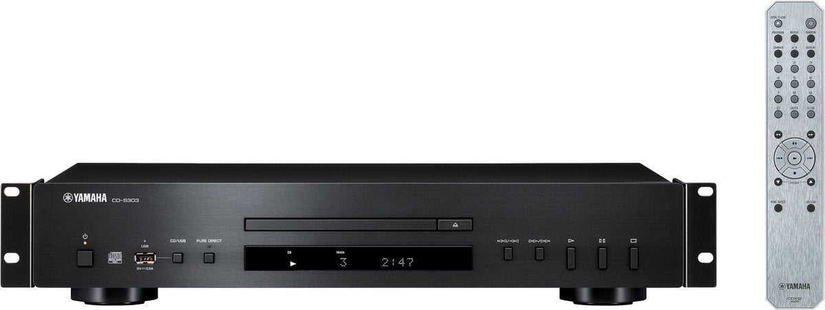 Yamaha CD-S303BL met CD-lade en USB front aansluiting